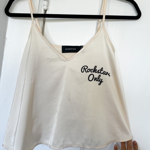 Minkpink satin top Rockstars only - Picture 1 of 2